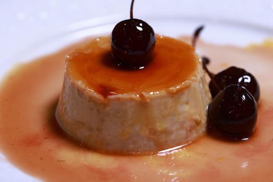 Amarena Cherry Flan